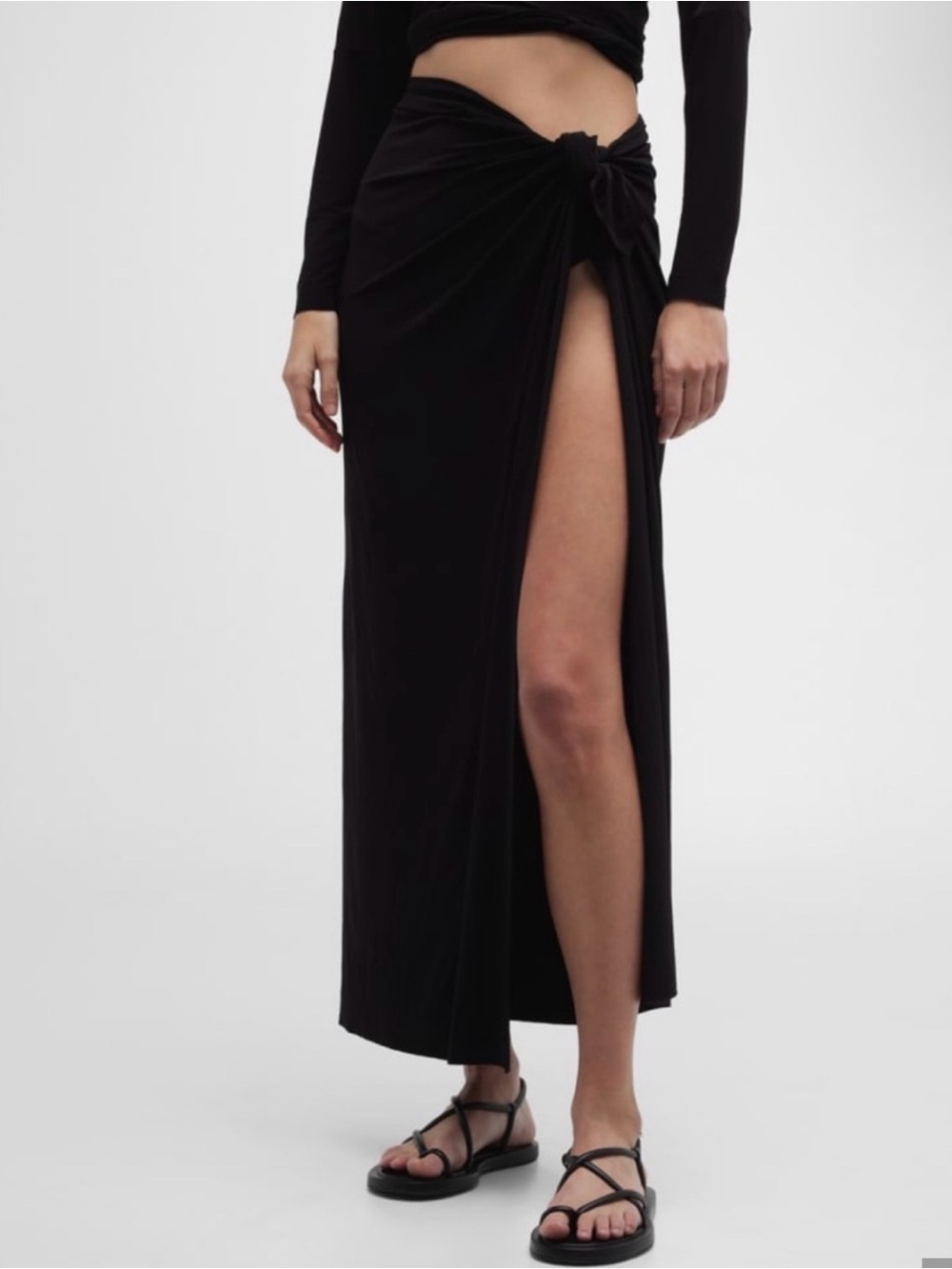 Norma Kamali Ernie stretch jersey Pareo Scarf beach cover up NEW NWT